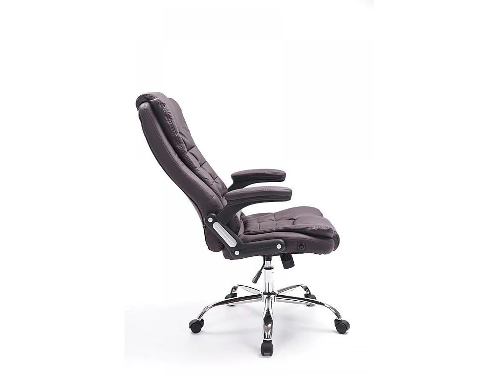 Bureaustoel - Kunstleer & Metaal in chroomoptiek - bruin - Thor