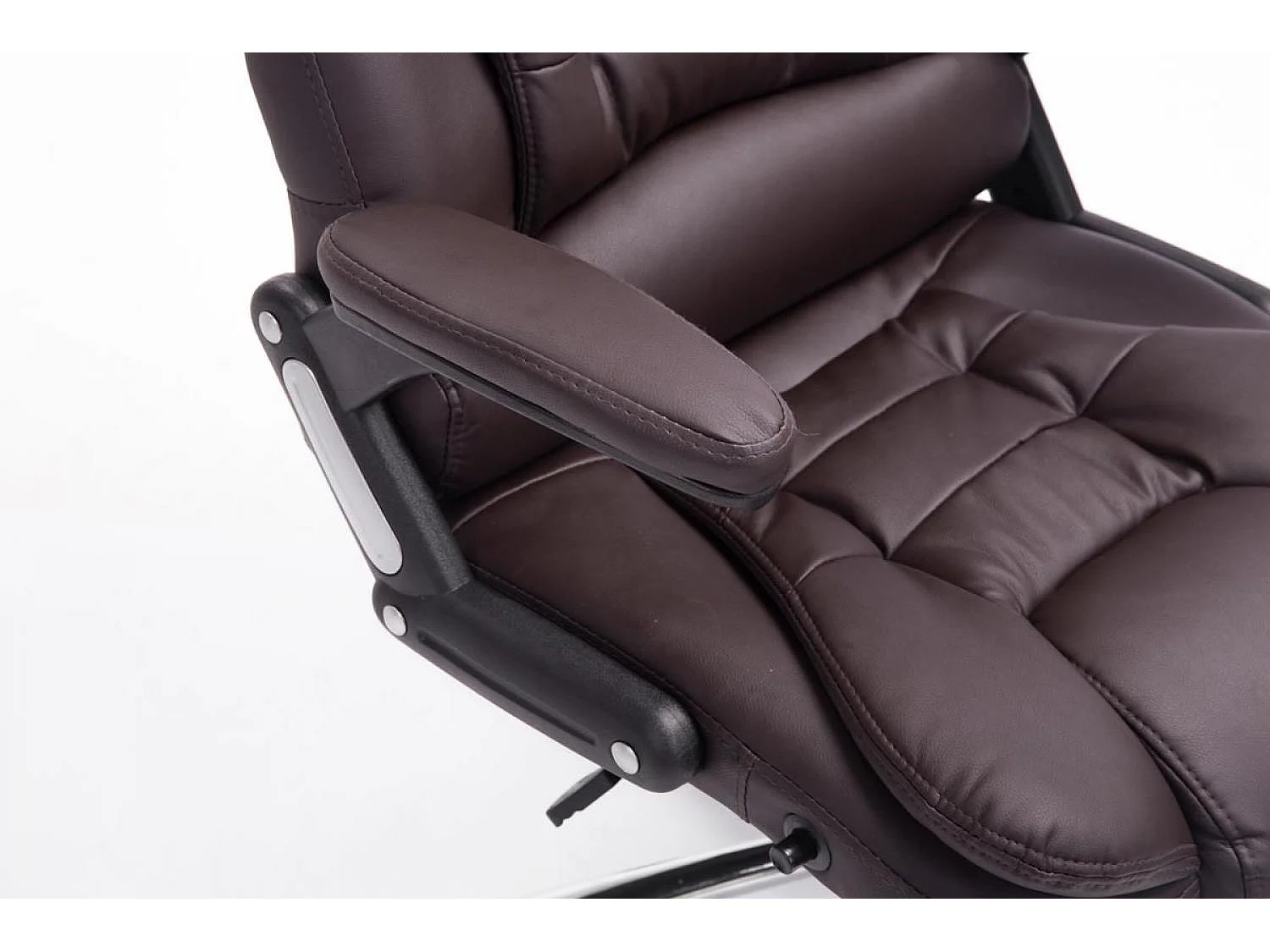 Bureaustoel - Kunstleer & Metaal in chroomoptiek - bruin - Thor