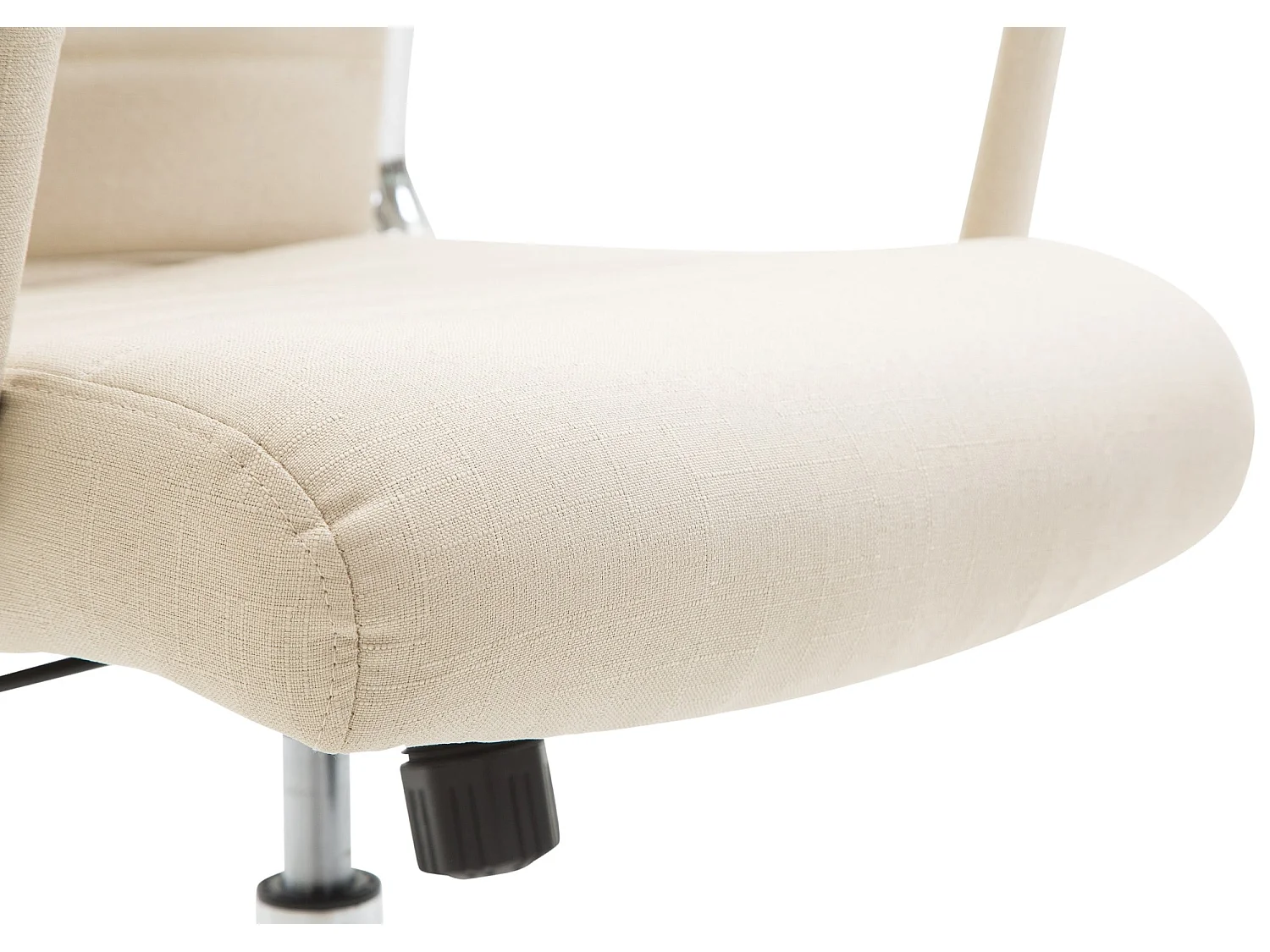 Sedia da ufficio - Tessuto & walnuss - crema - Kolumbus