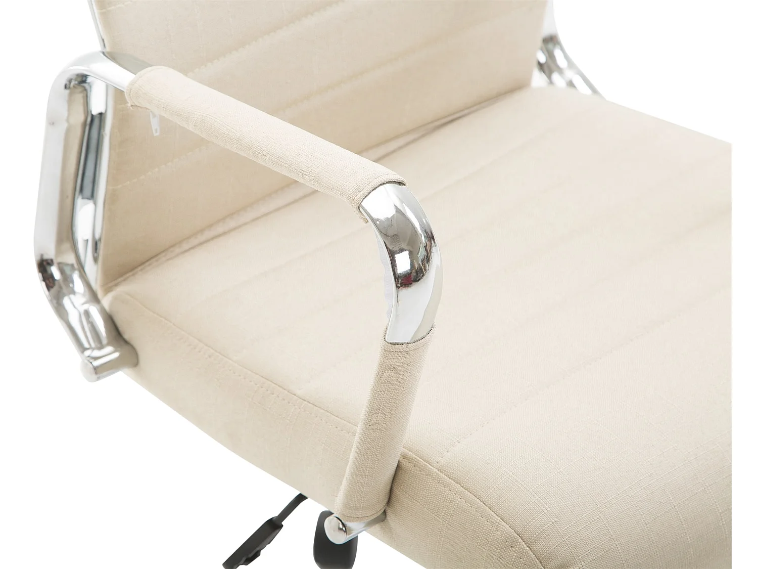 Sedia da ufficio - Tessuto & walnuss - crema - Kolumbus