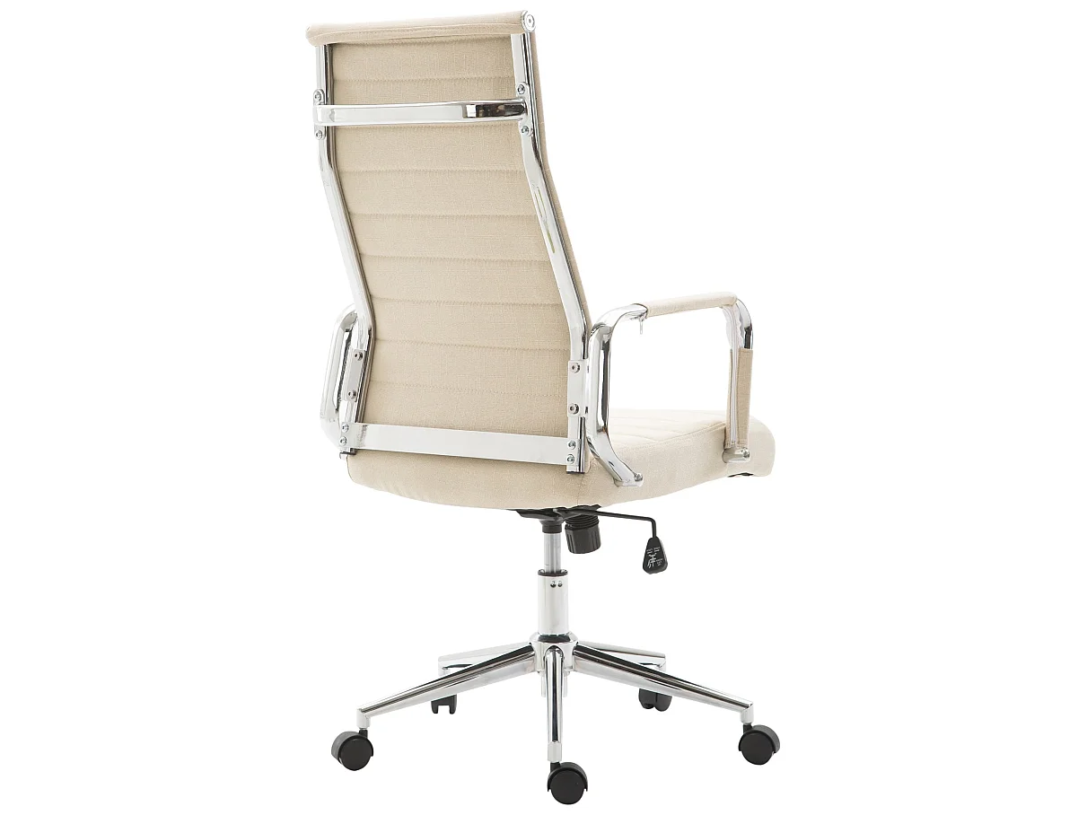Chaise de bureau - Tissu & Nature - Crème - Kolumbus