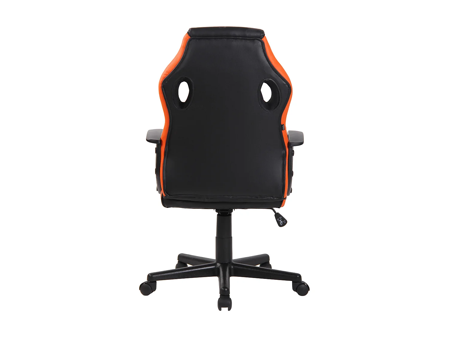 Chaise de bureau - Tissu & Plastique - Noir / Orange - Glendale