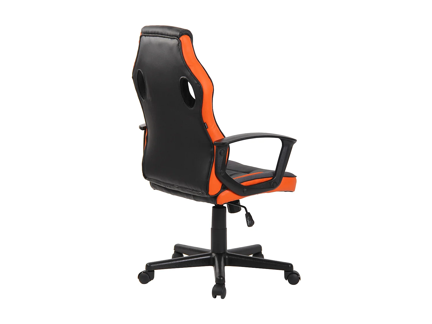 Chaise de bureau - Tissu & Plastique - Noir / Orange - Glendale