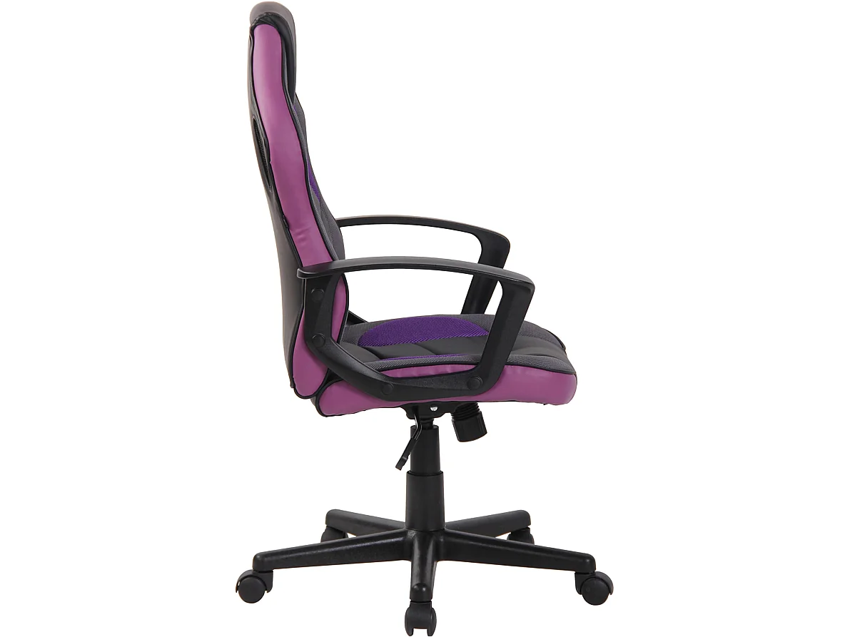 Chaise de bureau - Tissu & Plastique - Noir / violet - Glendale