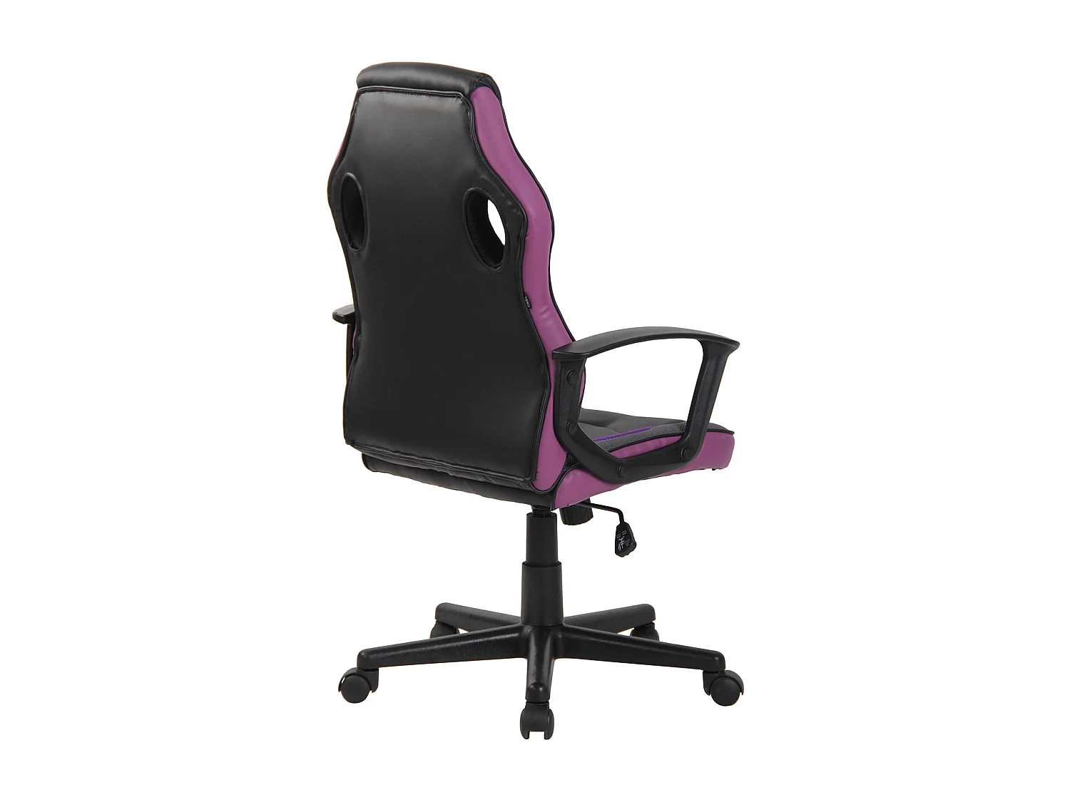 Chaise de bureau - Tissu & Plastique - Noir / violet - Glendale