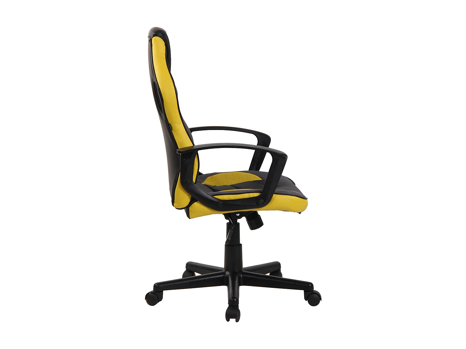 Chaise de bureau - Tissu & Plastique - Noir / Jaune - Glendale