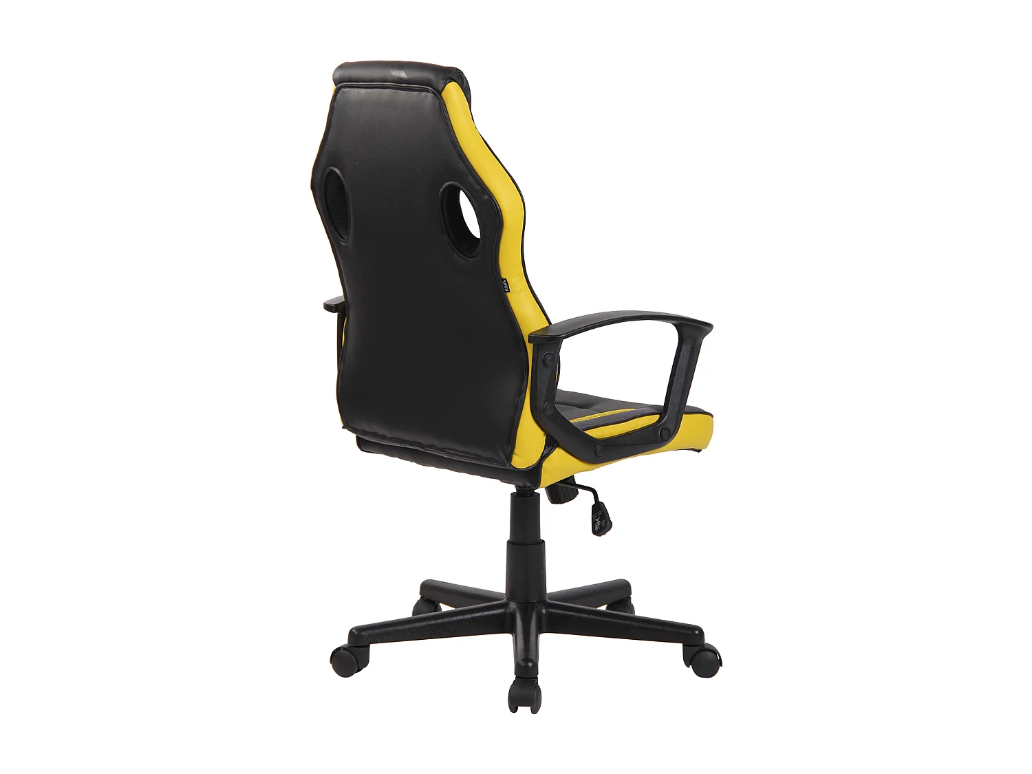 Chaise de bureau - Tissu & Plastique - Noir / Jaune - Glendale