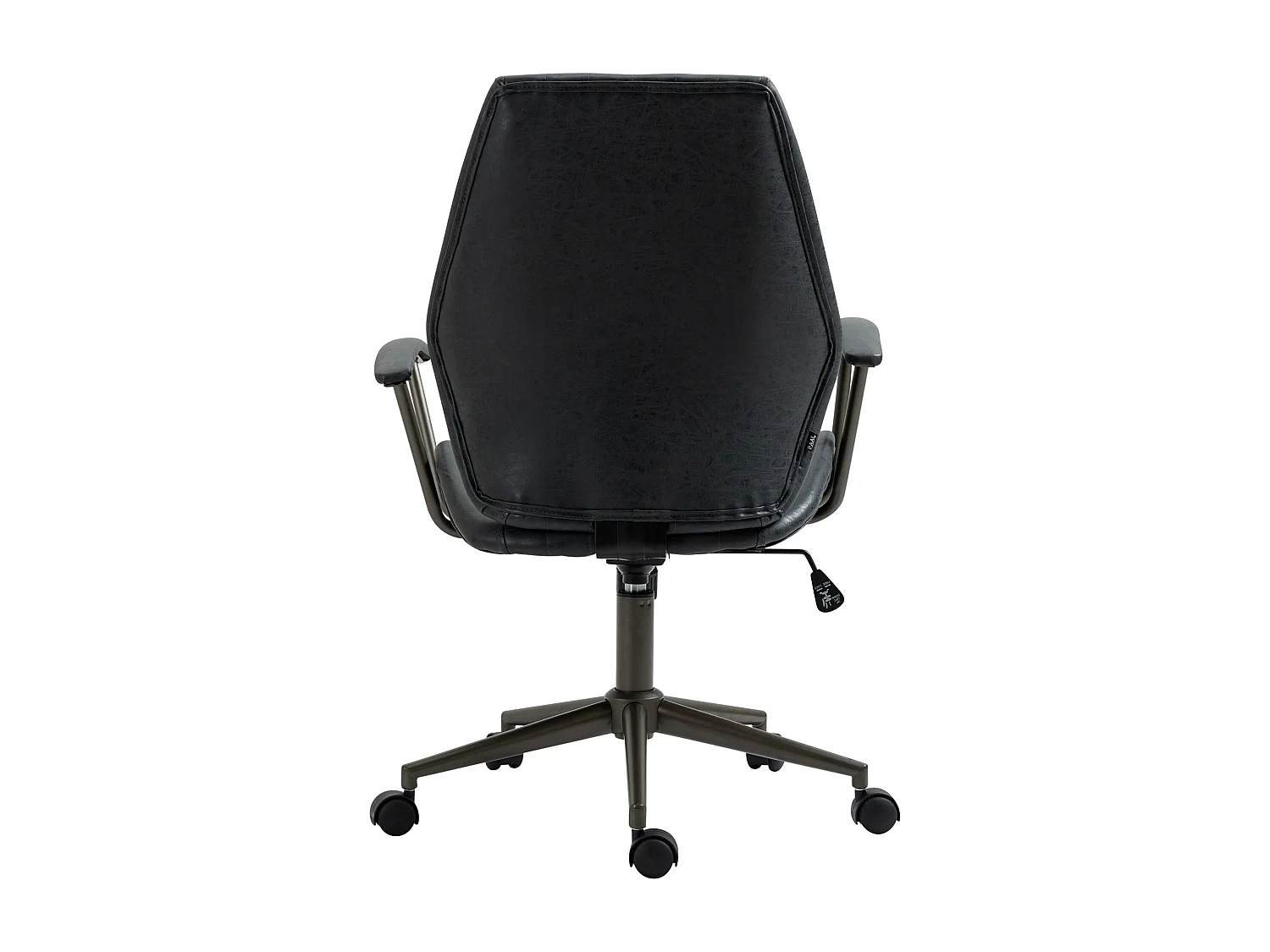 Chaise de bureau - Similicuir & Chrome - Noir antique - Nampa