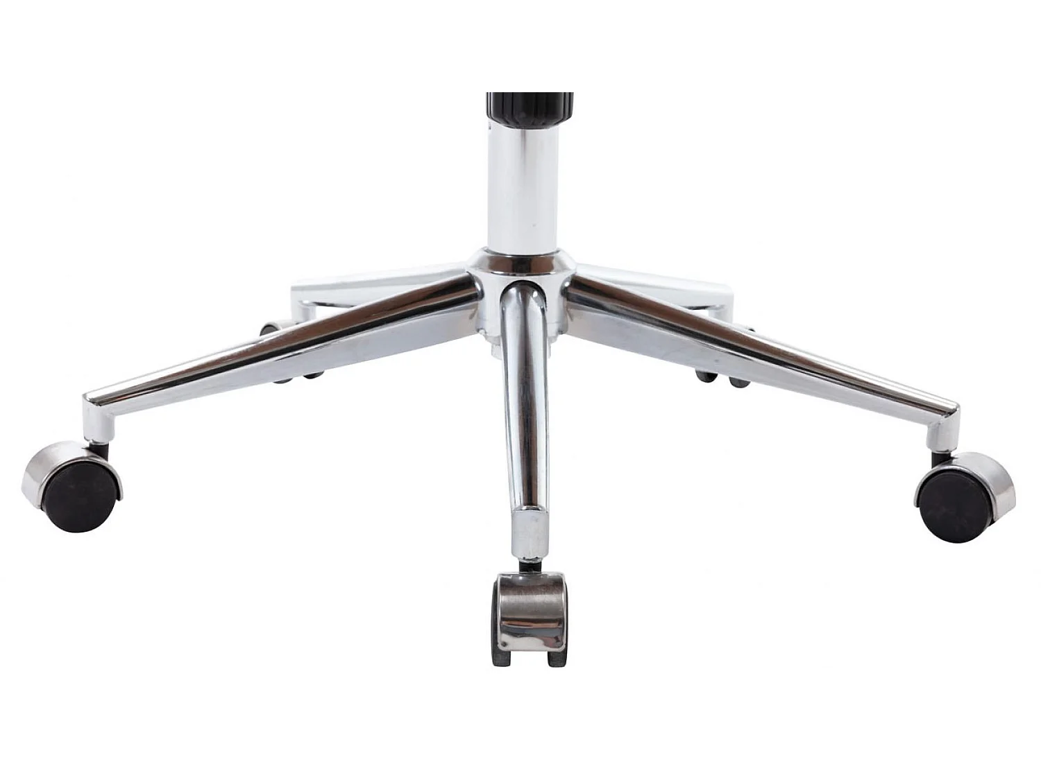 Chaise de bureau - Similicuir & Métal chromé - Noyer / Noir - Breda