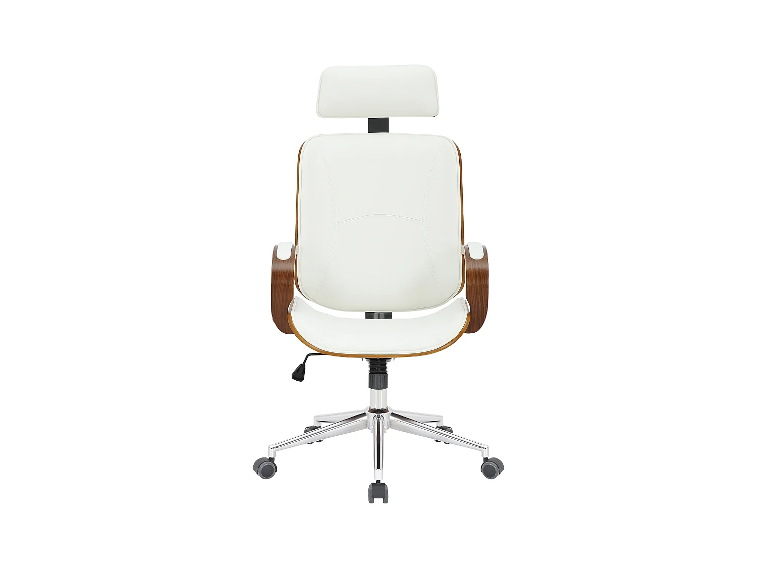 Bureaustoel - Kunstleer - walnoot/wit - Dayton