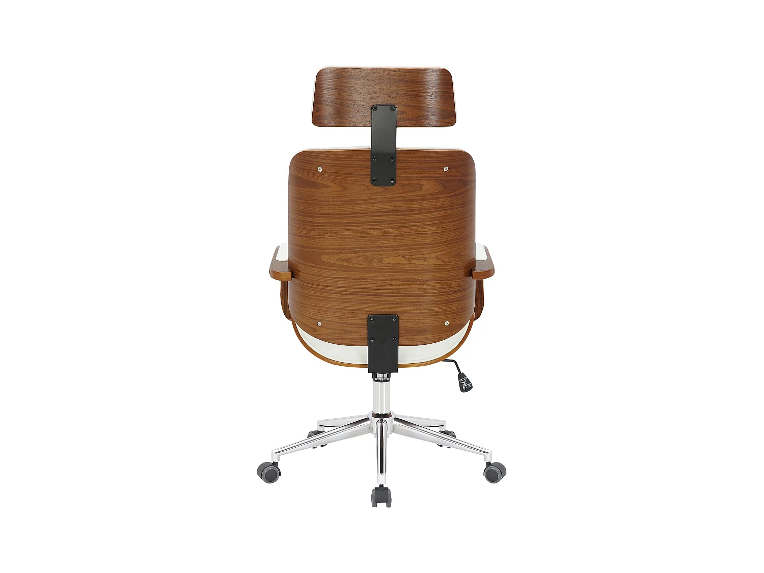Bureaustoel - Kunstleer - walnoot/wit - Dayton