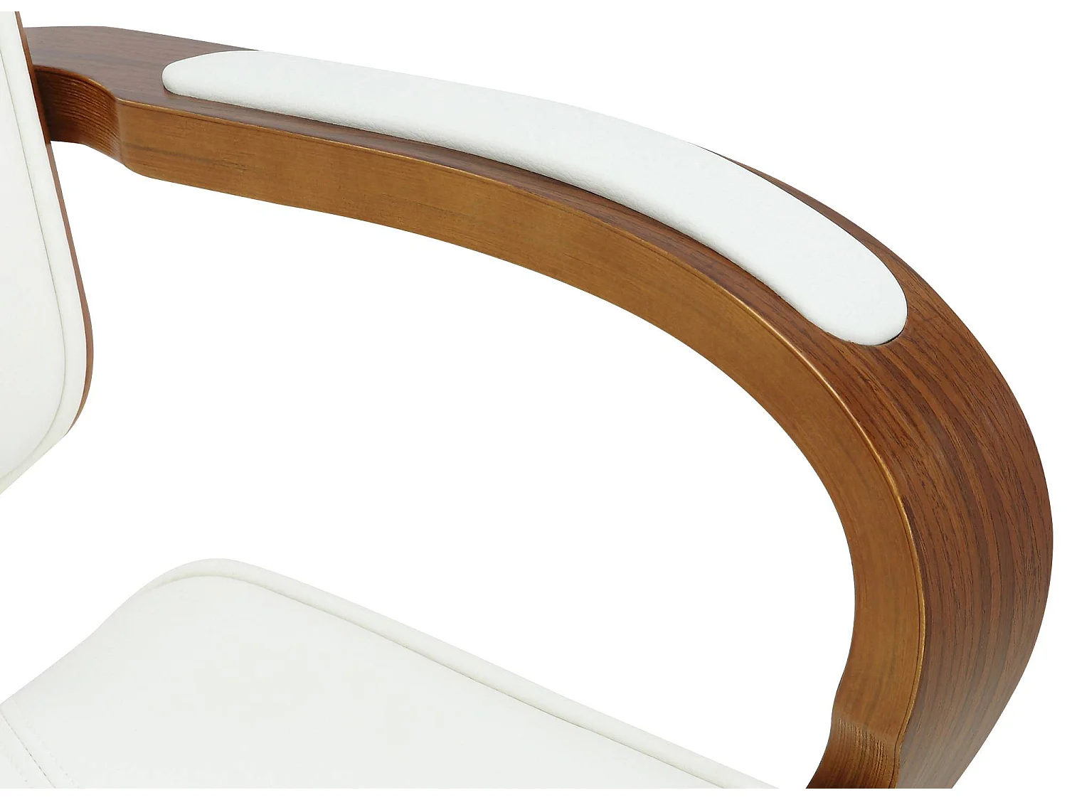 Chaise de bureau - Similicuir - Noyer / Blanc - Dayton