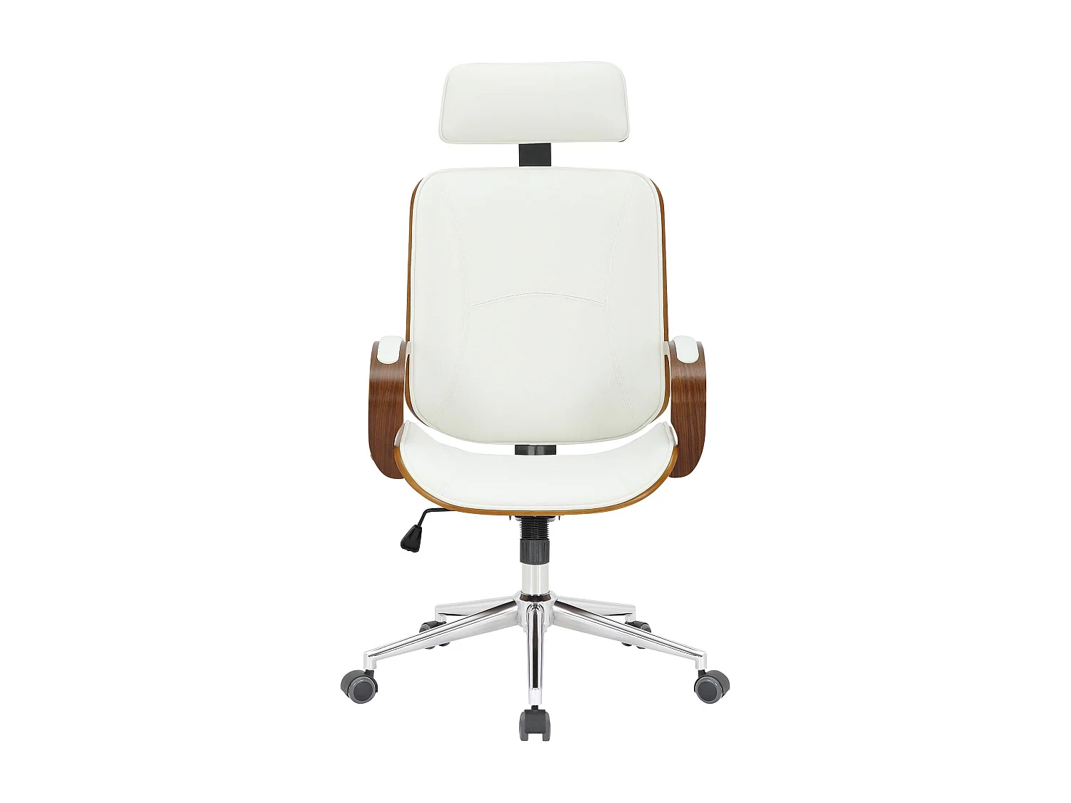 Chaise de bureau - Similicuir - Noyer / Blanc - Dayton