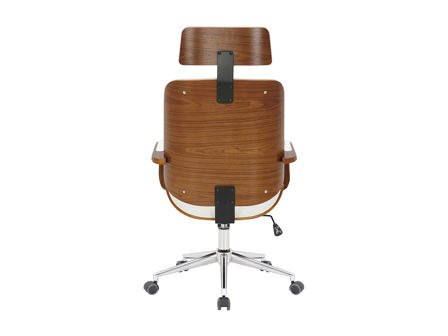 Chaise de bureau - Similicuir - Noyer / Blanc - Dayton