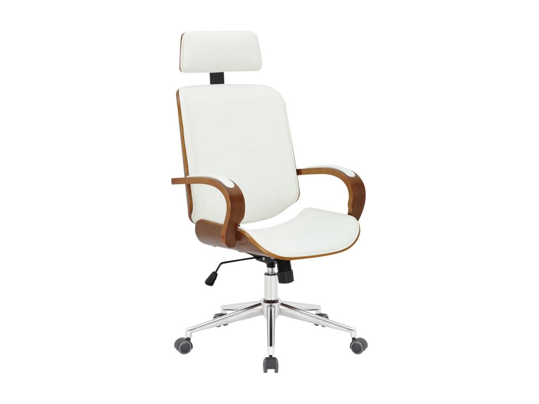 Silla de oficina - Simil cuero - Nogal/blanco - Dayton
