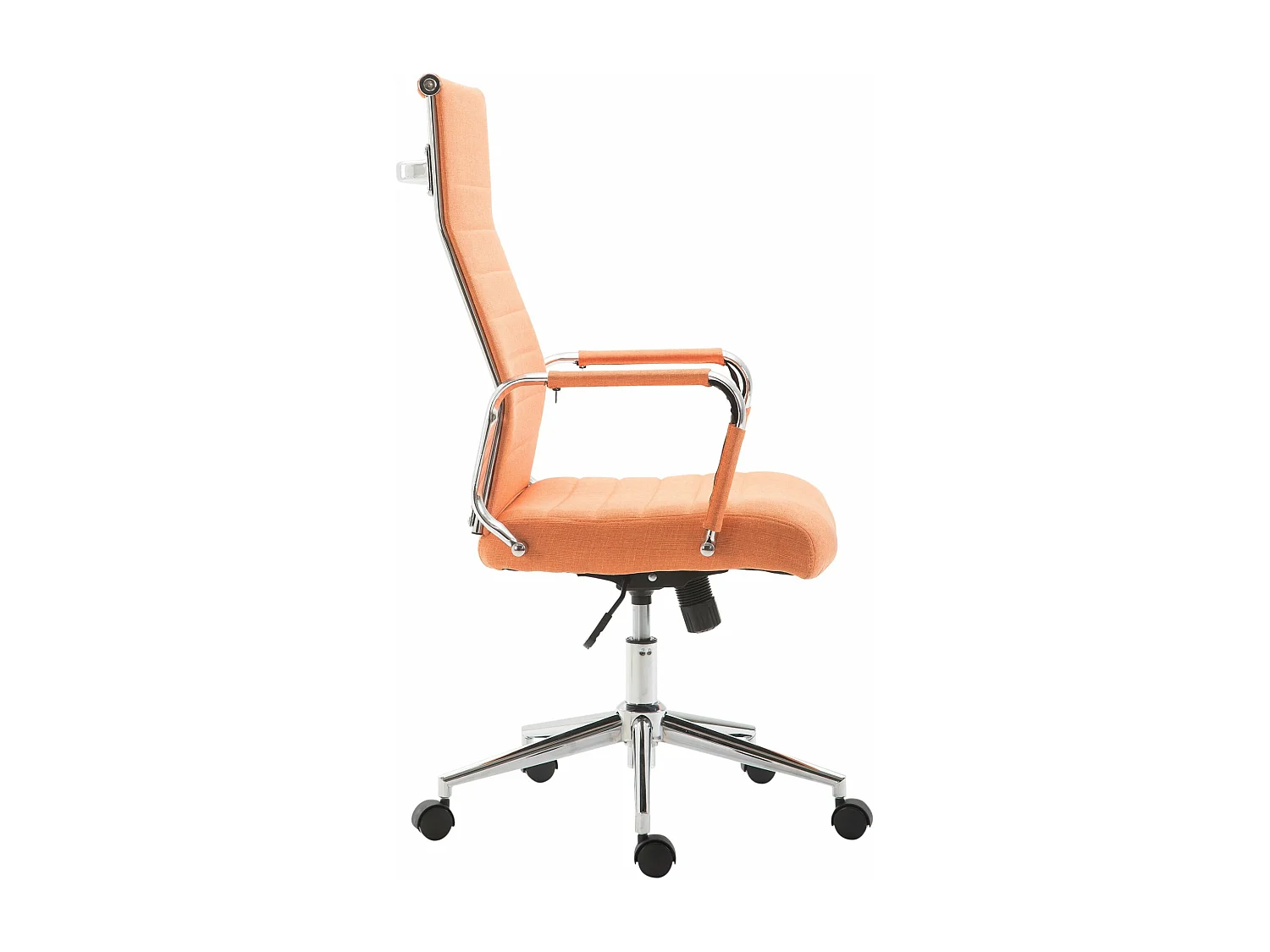 Chaise de bureau - Tissu & Noyer - Orange - Kolumbus