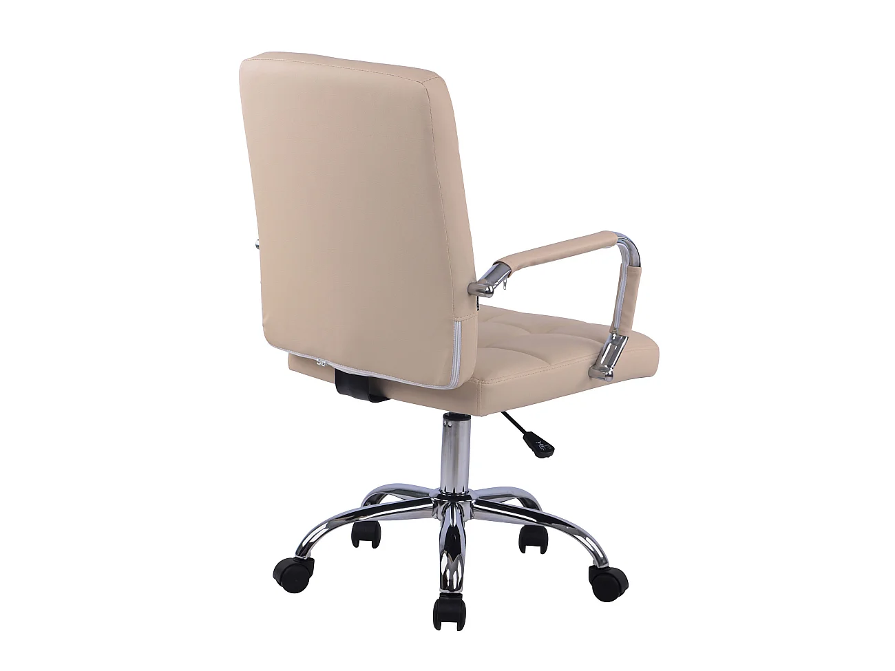 Chaise de bureau - Similicuir & Noir - Crème - Deli PRO