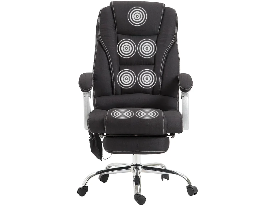Chaise de bureau - Tissu - Noir - Pacific