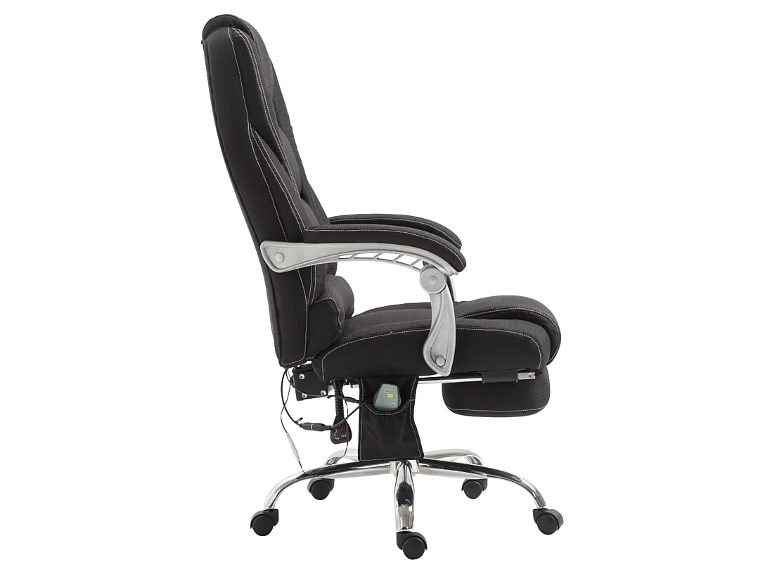Chaise de bureau - Tissu - Noir - Pacific