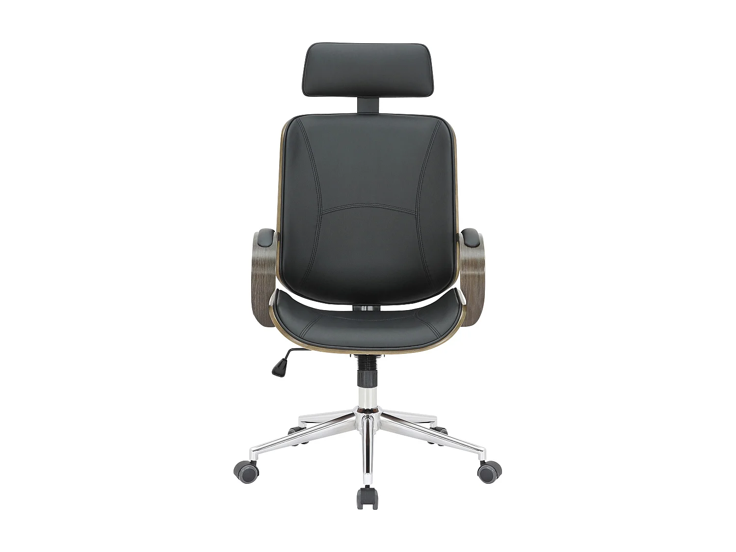 Chaise de bureau - Similicuir - Noir / Gris - Dayton