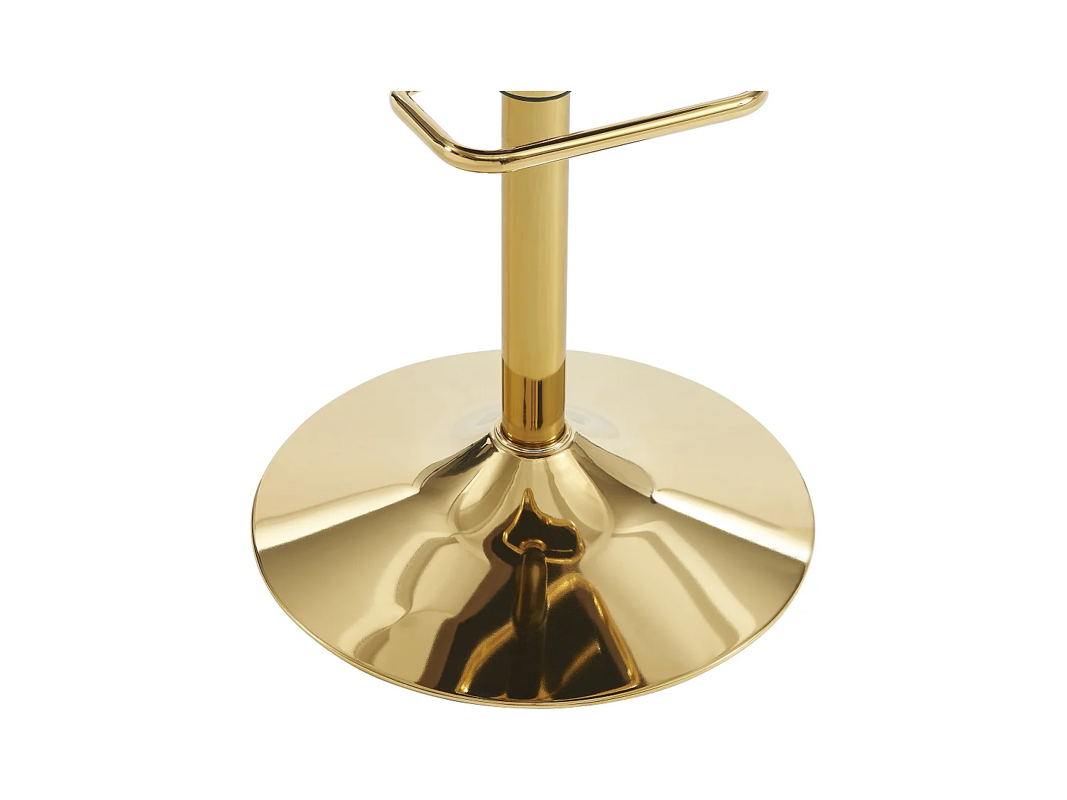 Banco alto em veludo e metal dourado, altura regulável bege - PERLANITA de Pascal Morabito