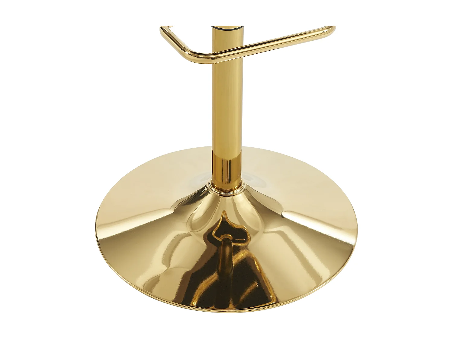 Barhocker höhenverstellbar - Samt & goldfarbenes Metall - Beige - PERLANITA von Pascal MORABITO