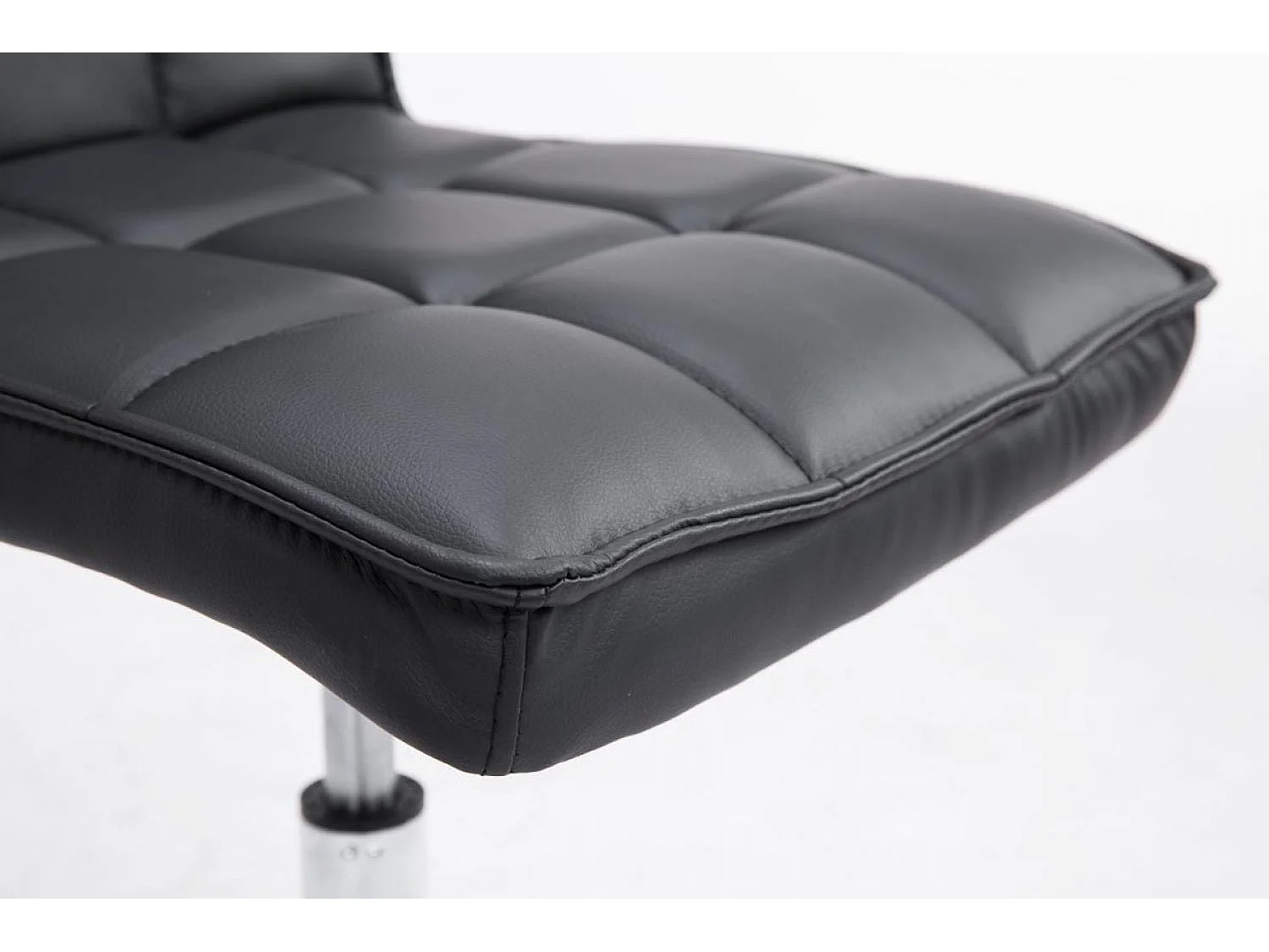 Eetkamerstoelen - Kunstleer & Metaal in chroomoptiek - zwart - Peking V2