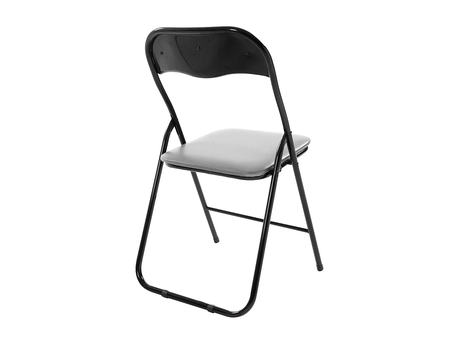 Lot de 4  Chaise de conférence - Similicuir (PVC) & Antique clair - Gris / Argent - Felix