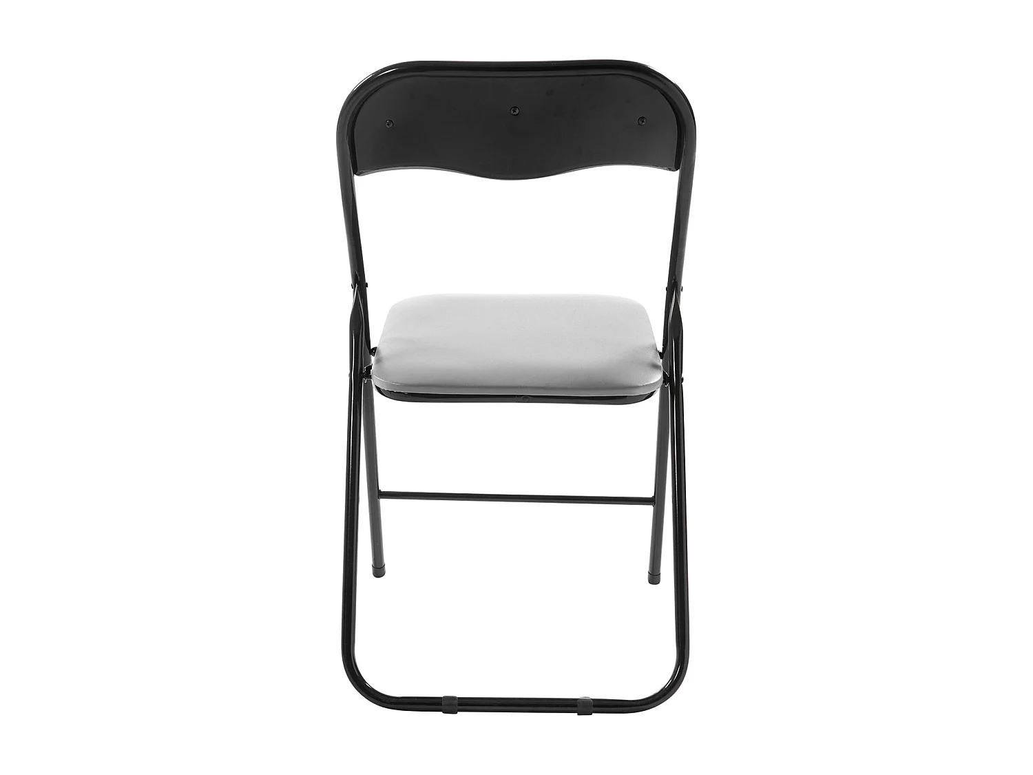 Lot de 4  Chaise de conférence - Similicuir (PVC) & Antique clair - Gris / Argent - Felix