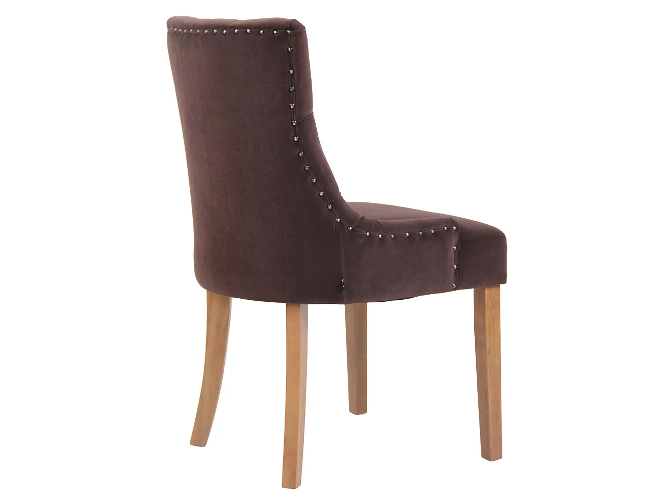 chaise salle à manger - Velours & Antique clair - Marron - Aberdeen