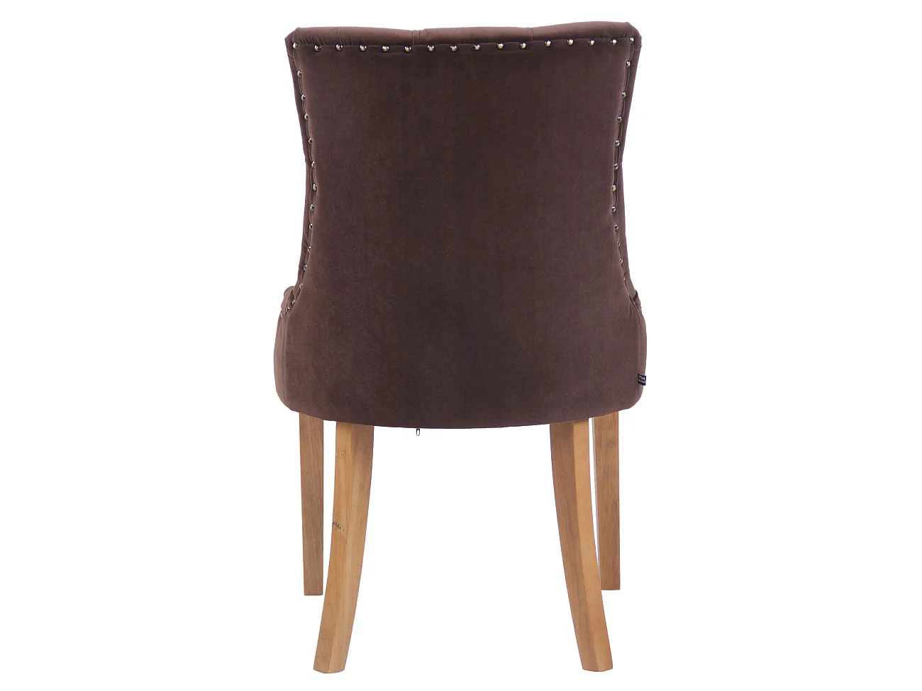 chaise salle à manger - Velours & Antique clair - Marron - Aberdeen