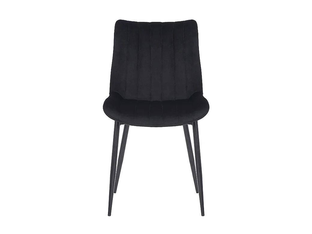 Esszimmerstuhl - Samt - schwarz - Rahden