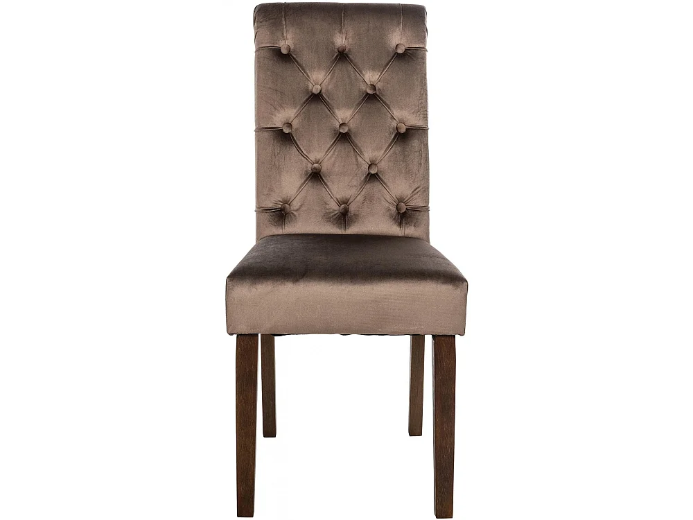 Eetkamerstoelen - Fluweel - bruin - Lisburn