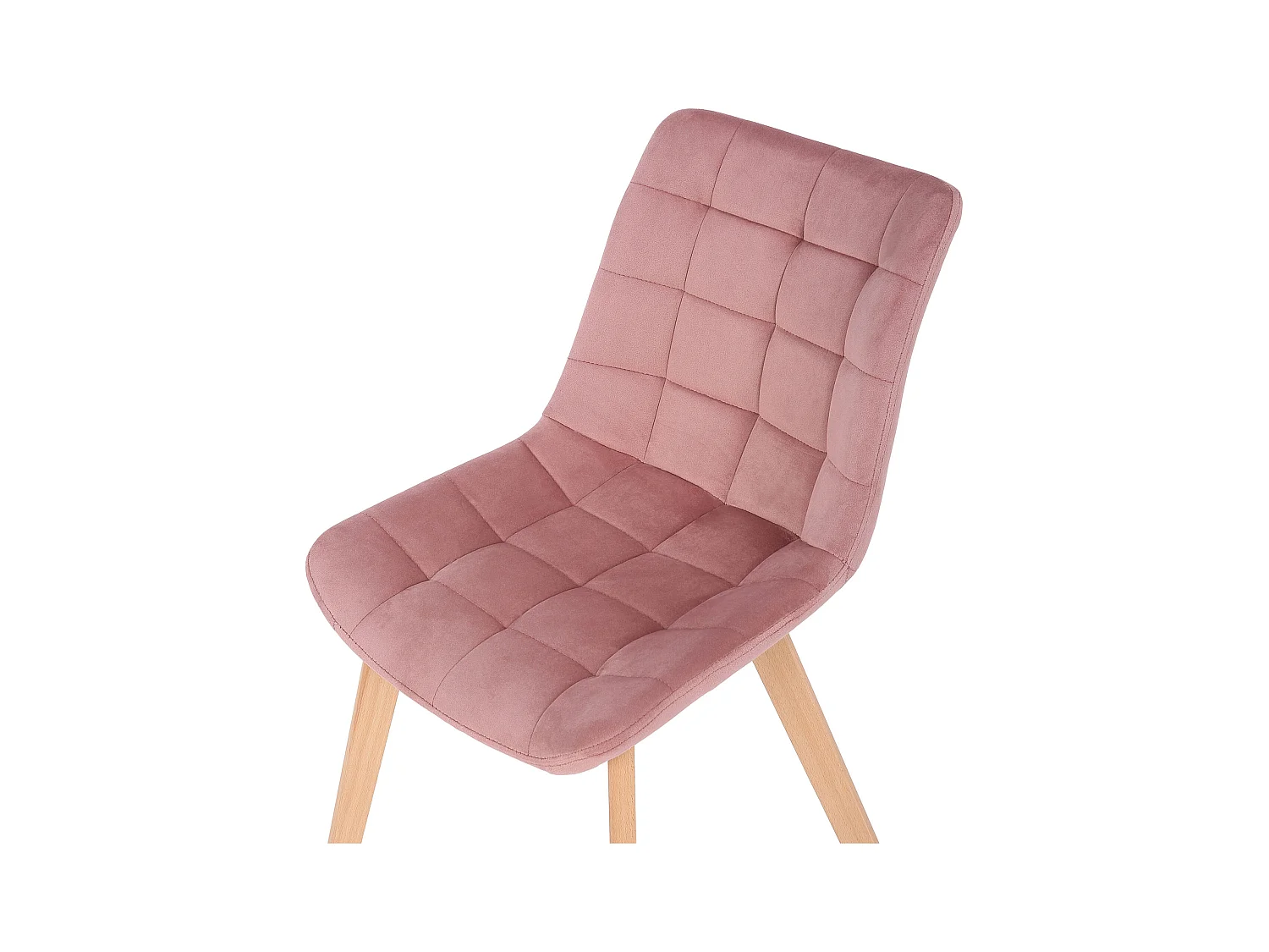 Lot de 2  chaise salle à manger - Velours - Rose - Passaic