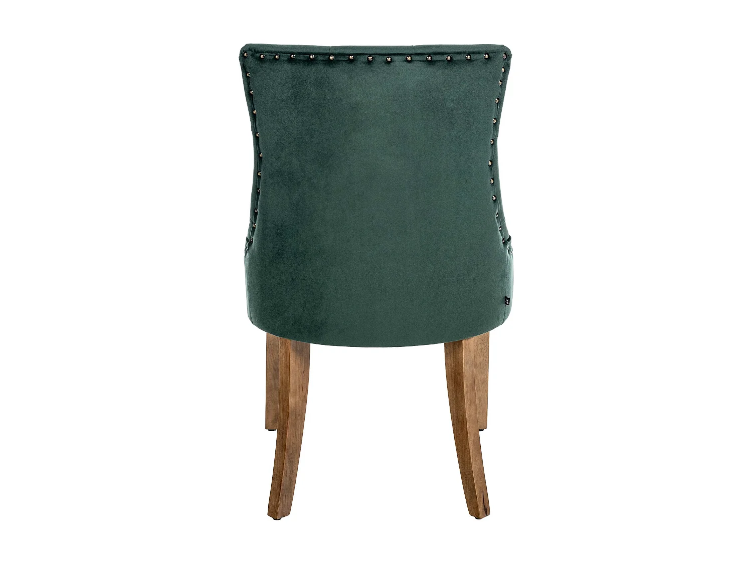 Lot de 4  chaise salle à manger - Velours & Antique clair - Vert foncé - Aberdeen