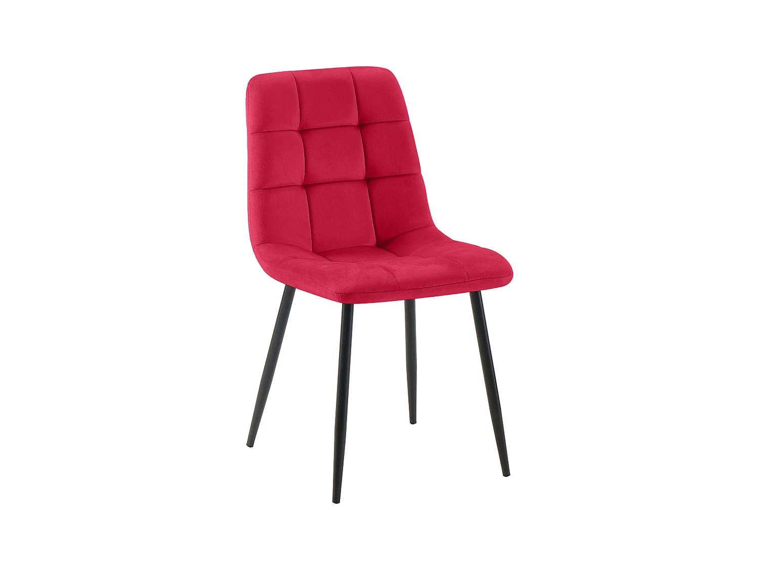 chaise salle à manger - Velours - Rouge - Tilde
