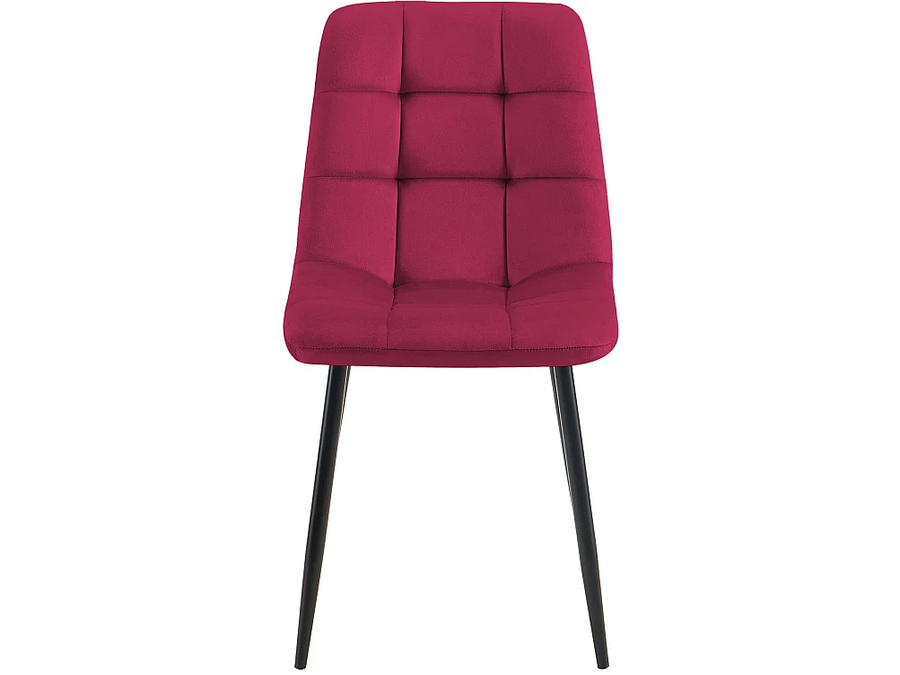 chaise salle à manger - Velours - Rouge - Tilde