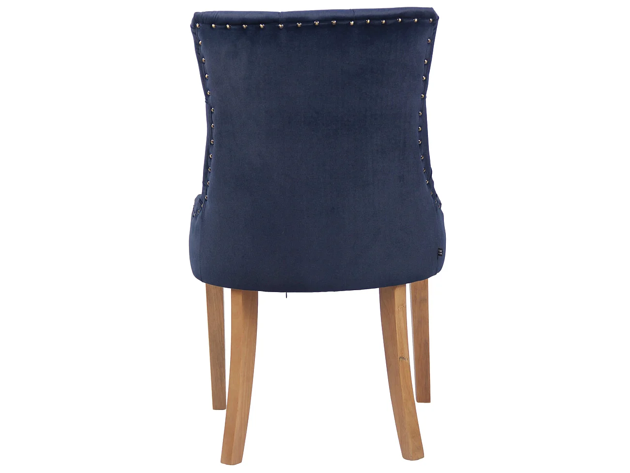 chaise salle à manger - Velours & Antique clair - Bleu - Aberdeen