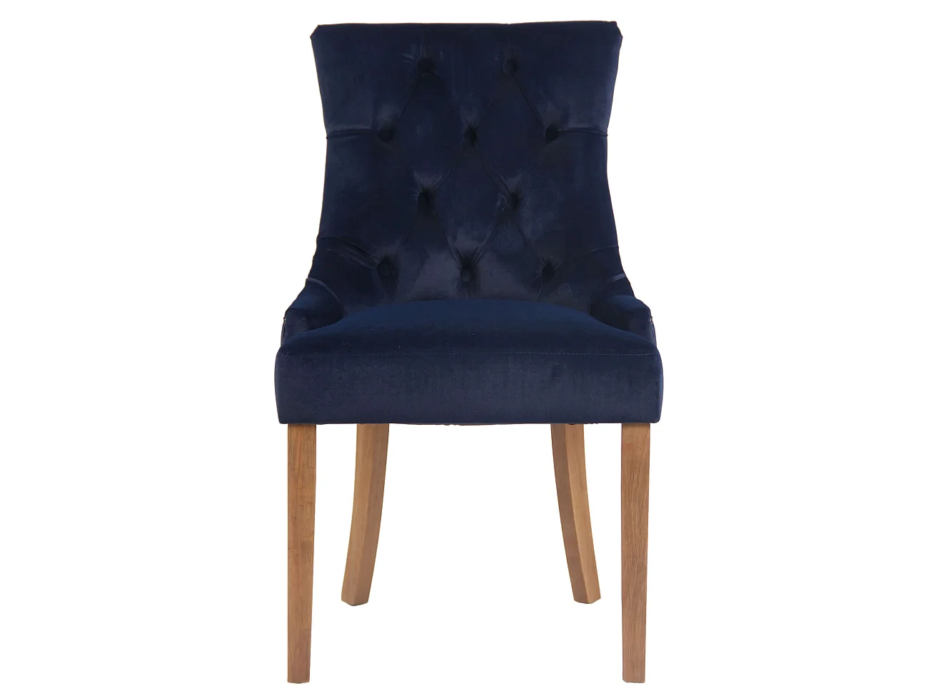 chaise salle à manger - Velours & Antique clair - Bleu - Aberdeen