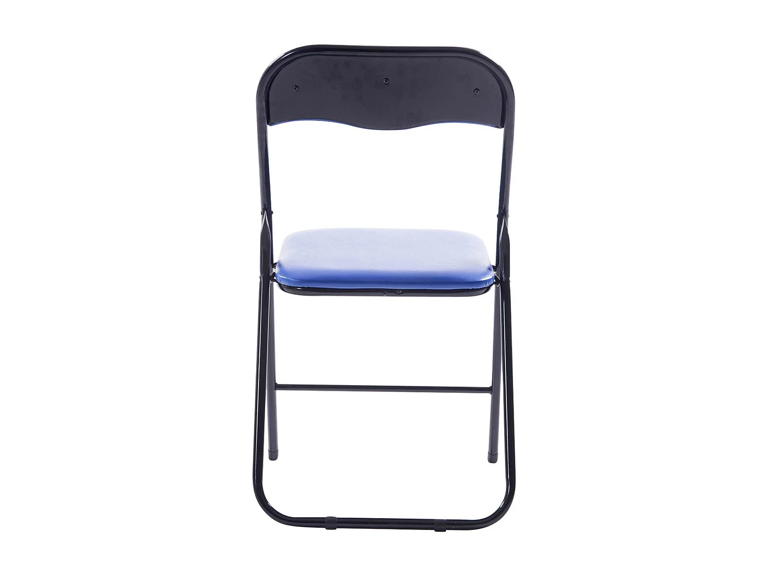 Lot de 4  Chaise de conférence - Similicuir (PVC) & Antique clair - Bleu / Noir - Felix