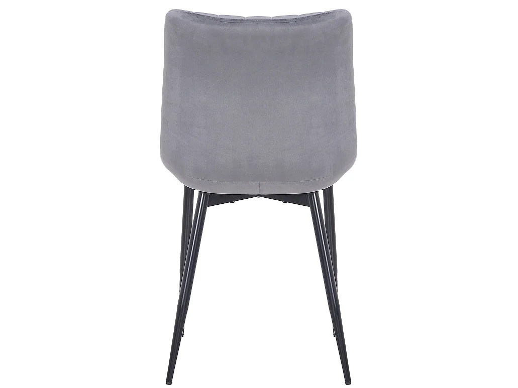 Lot de 2  chaise salle à manger - Velours - Gris - Rahden