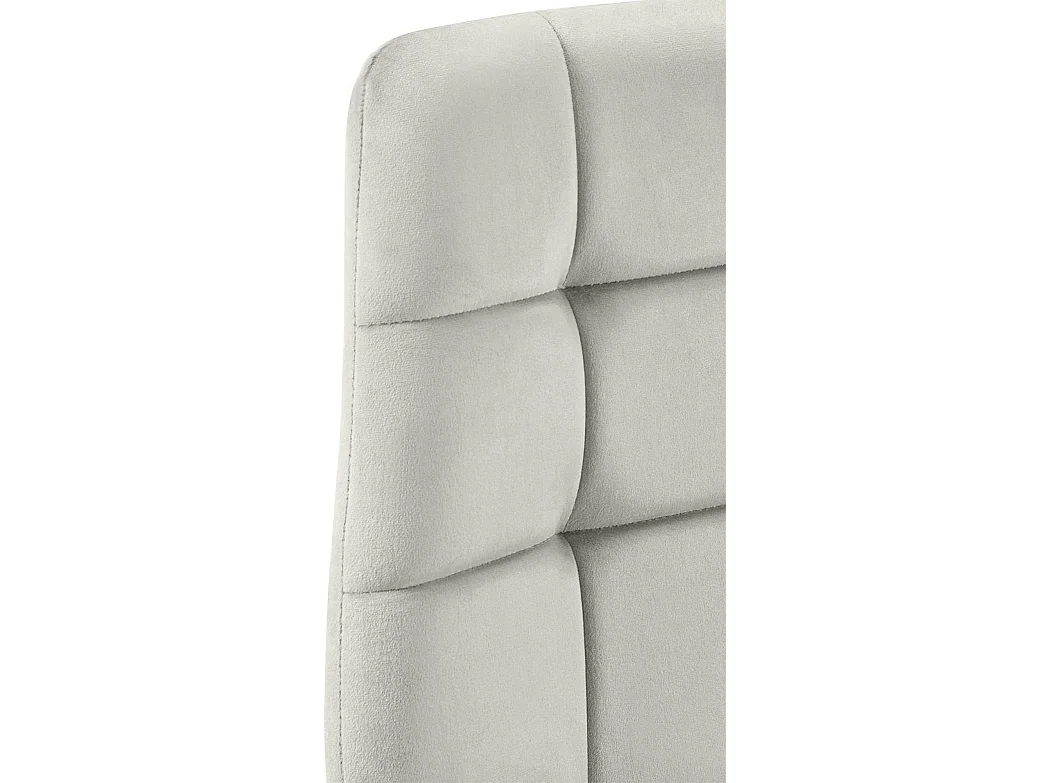 Lot de 4  chaise salle à manger - Velours - Gris - Antibes