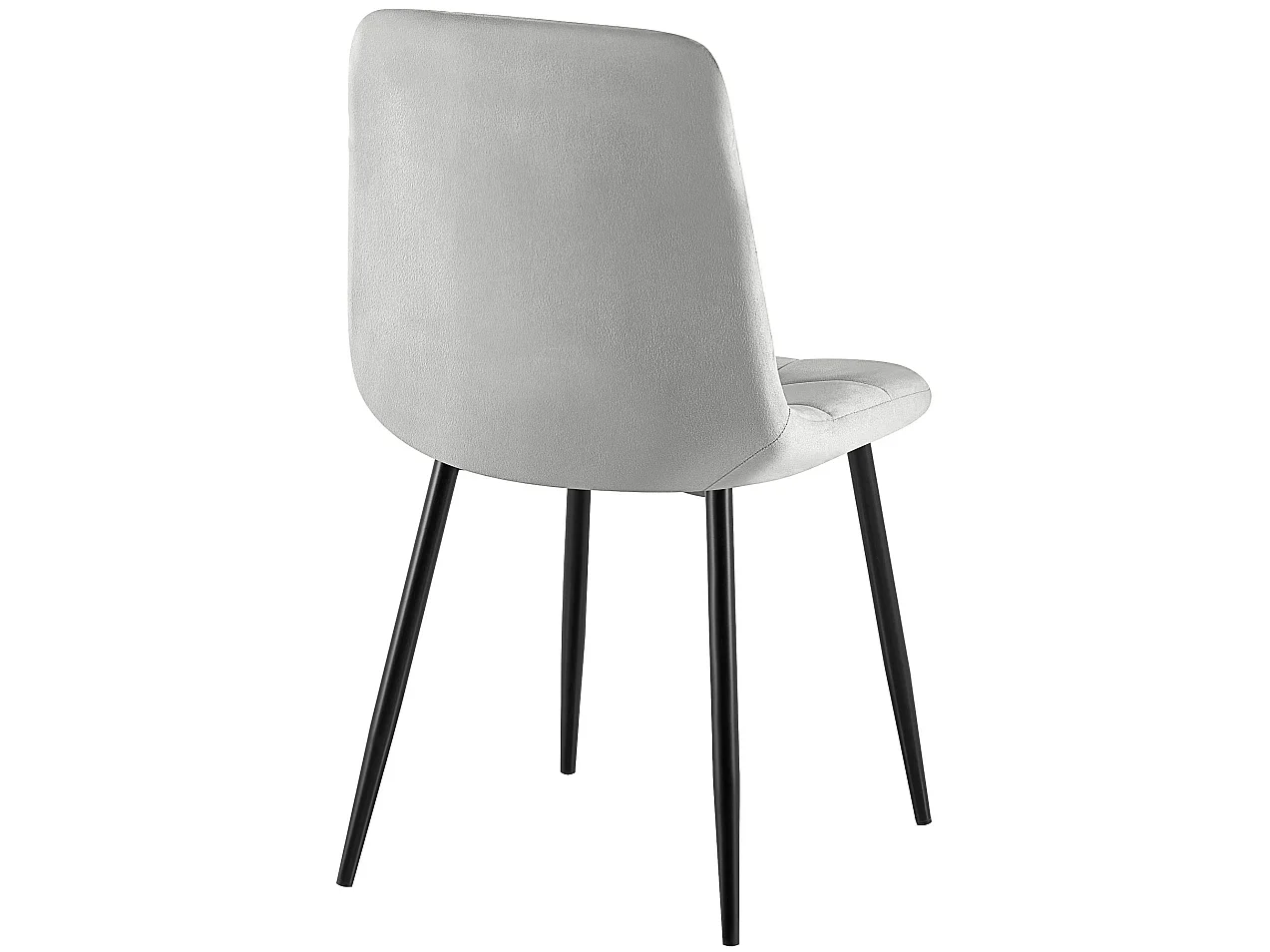 Lot de 4  chaise salle à manger - Velours - Gris - Antibes
