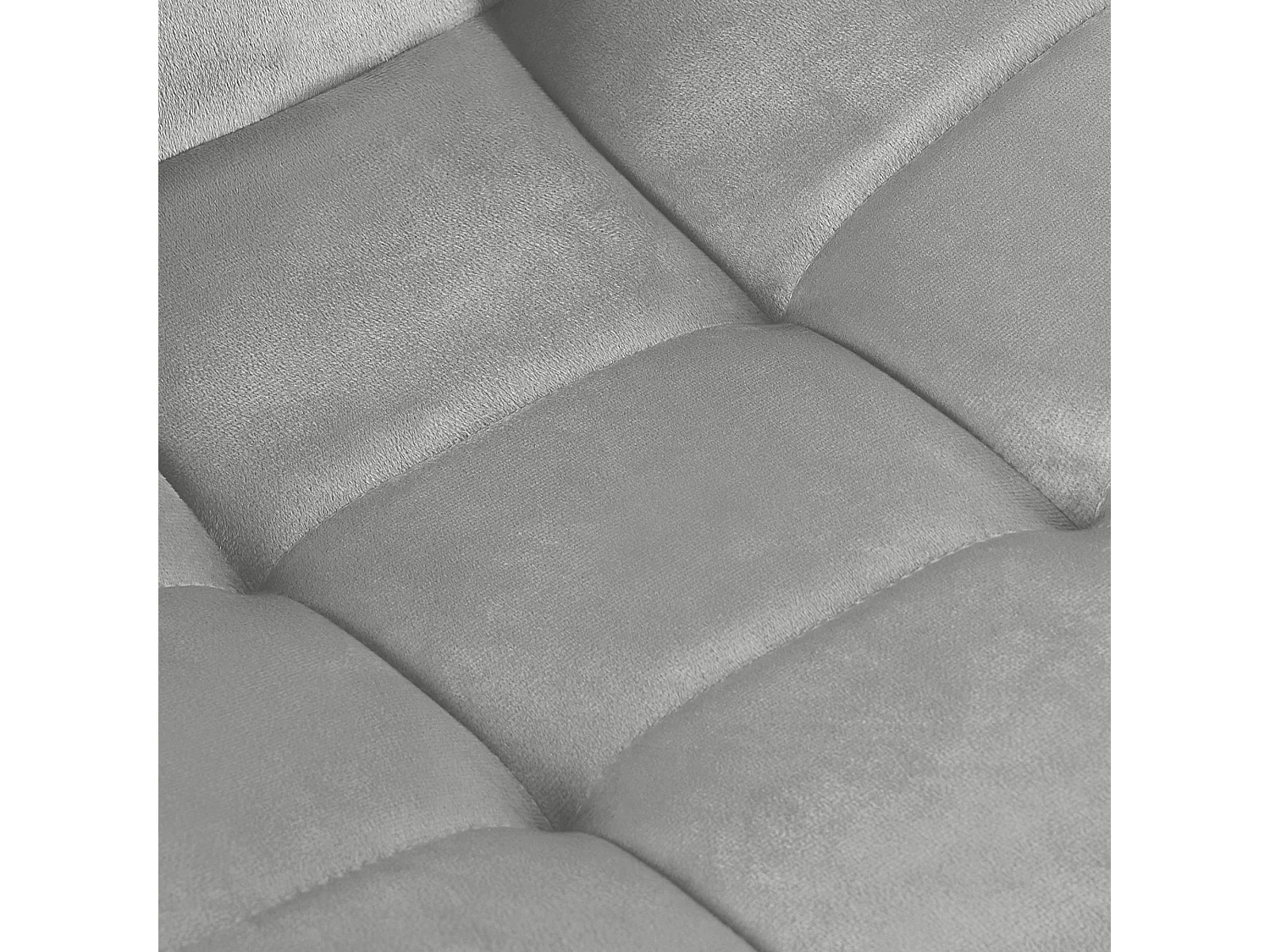 Lot de 4  chaise salle à manger - Velours - Gris - Antibes