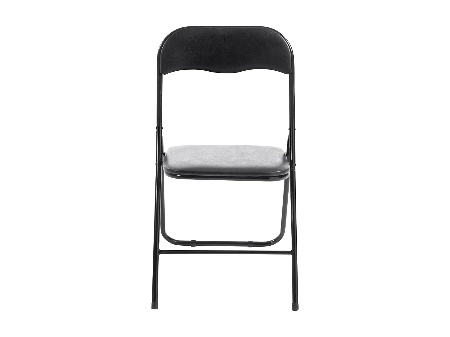Lot de 4  Chaise de conférence - Similicuir (PVC) - Noir / Noir - Felix