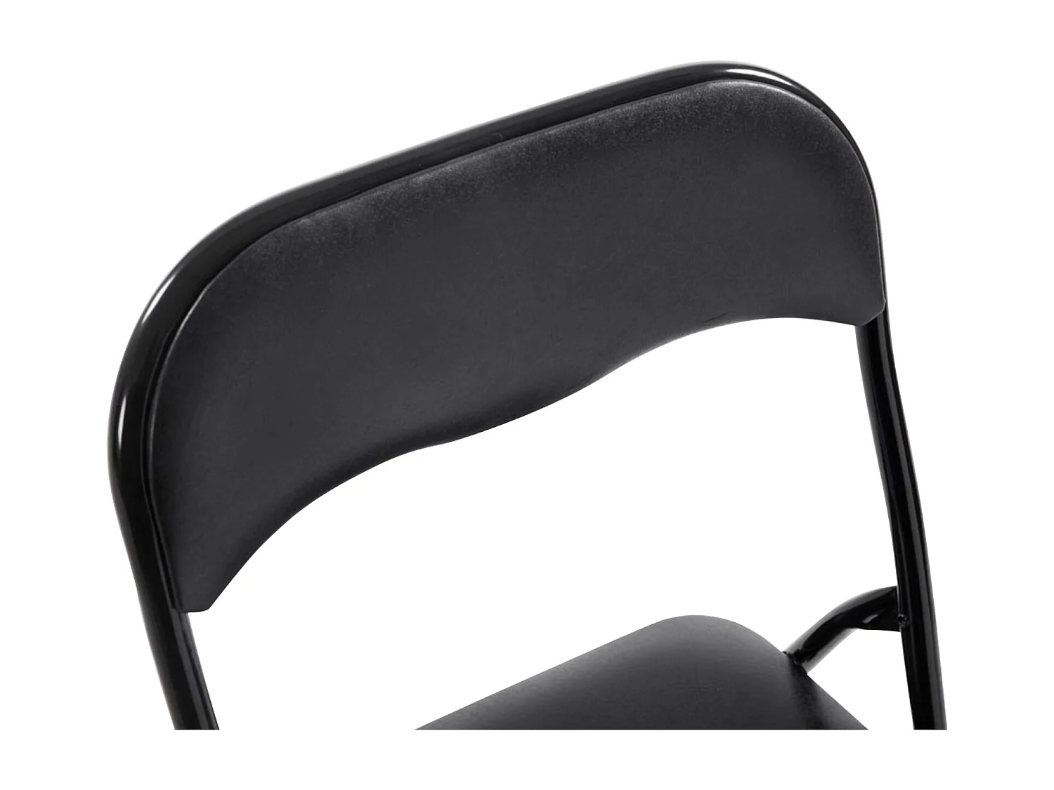 Lot de 4  Chaise de conférence - Similicuir (PVC) - Noir / Noir - Felix