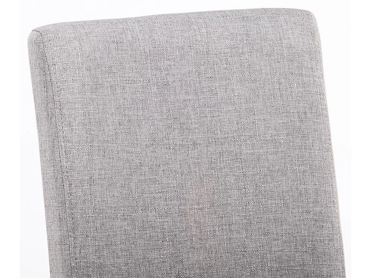 Lot de 4  chaise salle à manger - Tissu & Noir - Gris clair - Ina