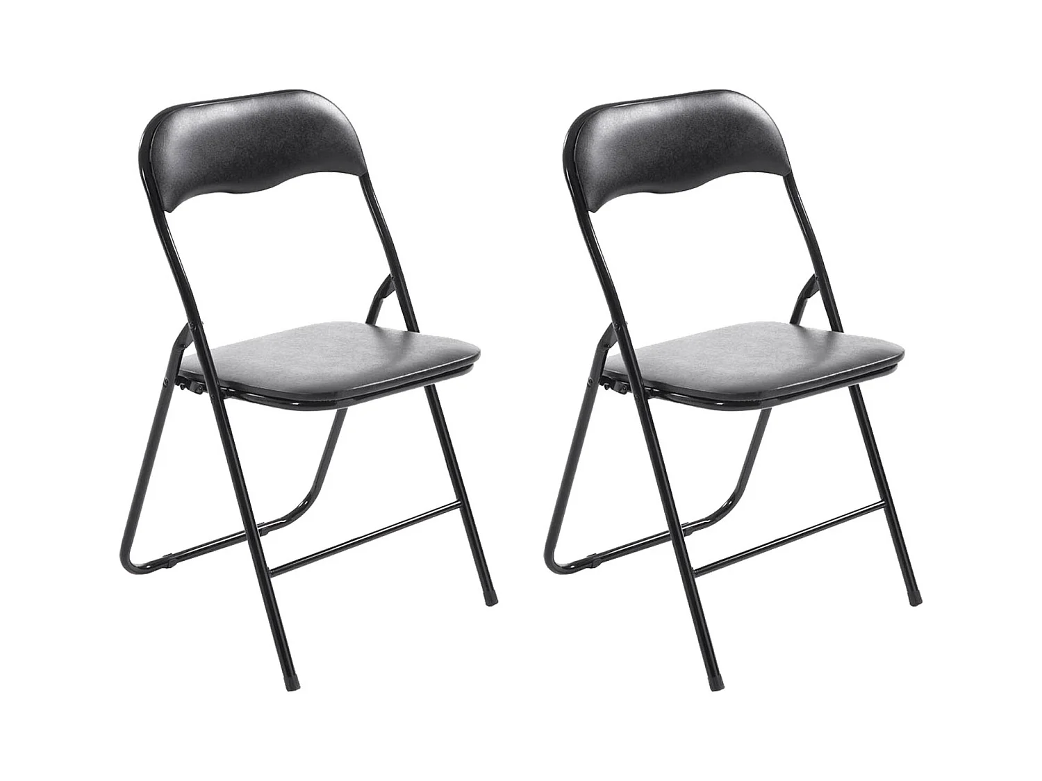 Set van 2  Conferentiestoelen - Kunststof - zwart/zwart - Felix