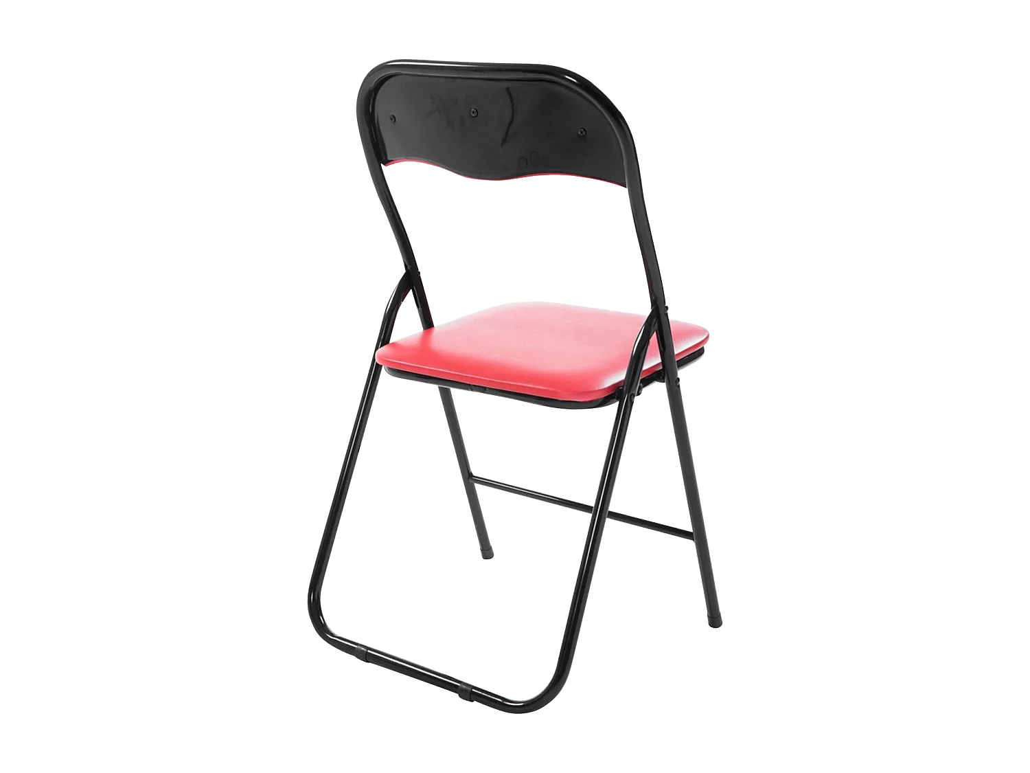 Lot de 4  Chaise de conférence - Similicuir (PVC) - Rouge / Noir - Felix