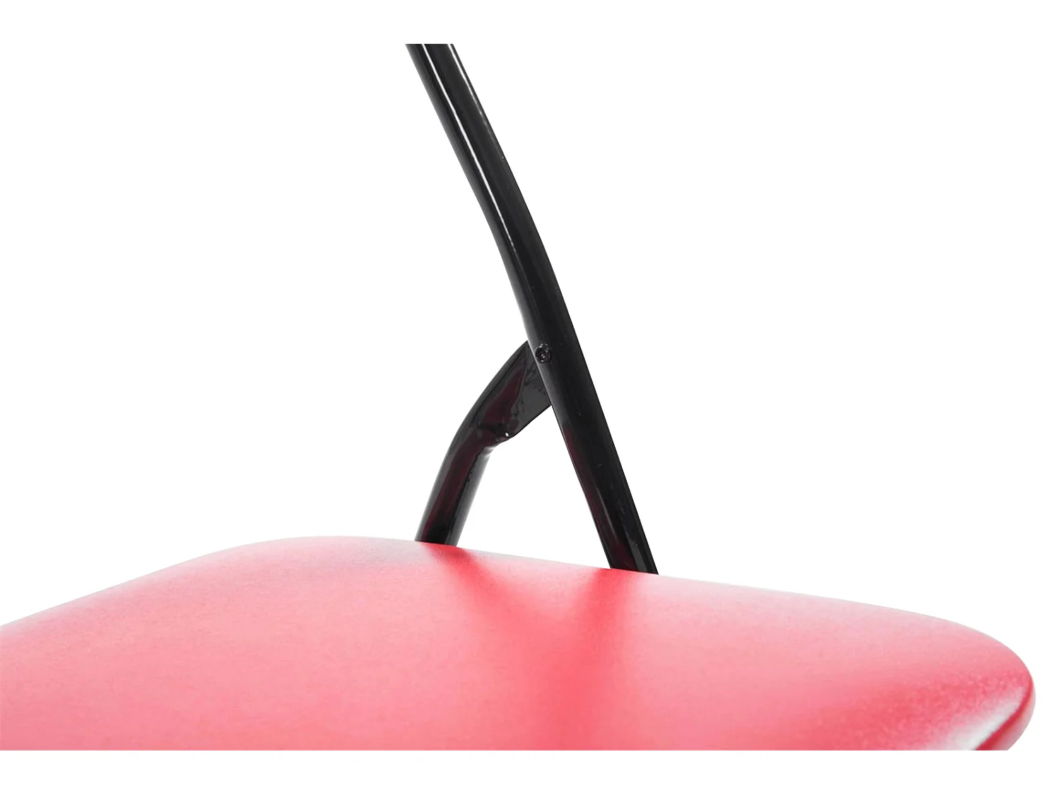 Lot de 4  Chaise de conférence - Similicuir (PVC) - Rouge / Noir - Felix